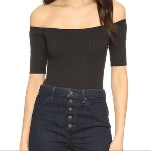 🚚 New Capulet Off Shoulder Black Bodysuit; Medium